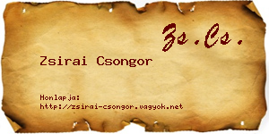 Zsirai Csongor névjegykártya