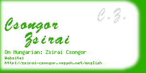 csongor zsirai business card